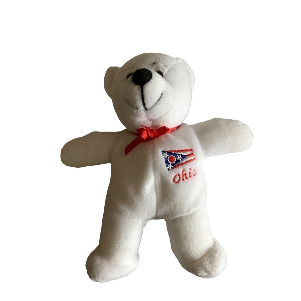 Vintage 2001 Ohio The Buckeye State Teddy Bear Plush Stuffed Animal‎ 7" tall